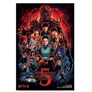 STRANGER THINGS SEASON 5 ONE SHEET POSTER NETLIX UPSIDE DOWN WORLD GIFT 165